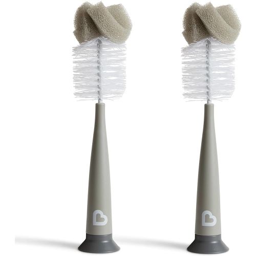 Munchkin® Sponge™ Bottle Brush, Modern Design, 2 Pack, Grey