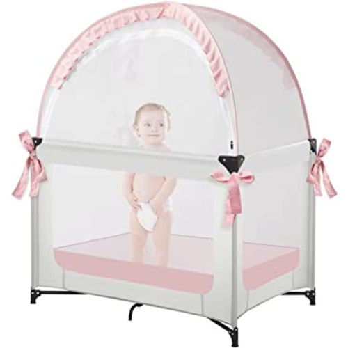 Pack N Play Tent, Baby Mini Crib Tent to Keep Baby in, Crib Net for Pack and Play, Mini Cribs & Play Yard (39.6" L x 27.6" W x 49.2" H)