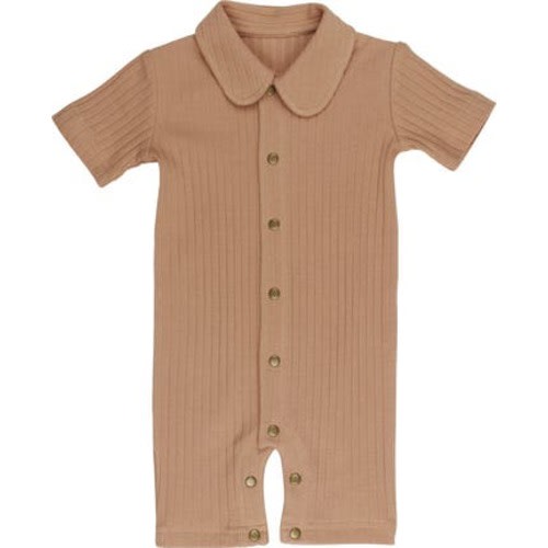 Rib Organic Cotton Romper, 0-3M