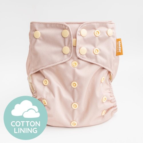 Cream - Cloud - Essential Pocket Diaper - 100% Cotton Lining - One Siz – Kinder Cloth Diaper Co.