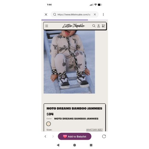 Moto Dreams Bamboo Kids Pajamas