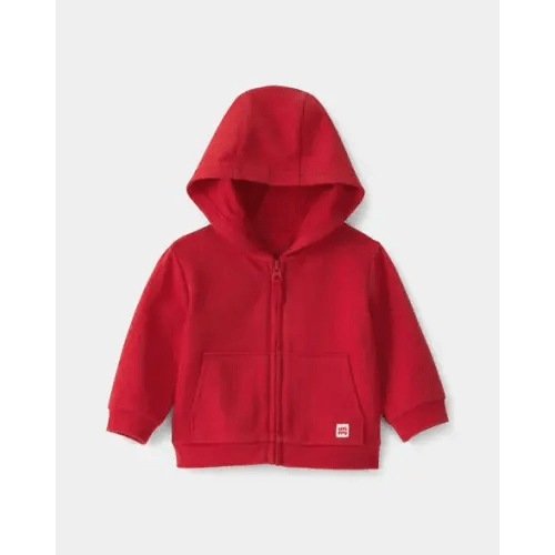 Baby Boy French Terry Zip-Up Hoodie - Red | Carter's