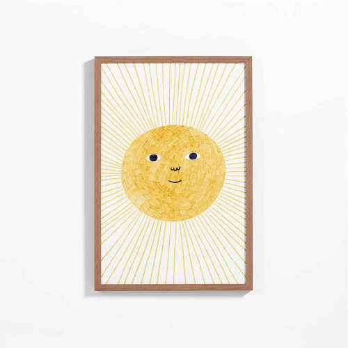 Sun Beams Large Framed Wall Art Print