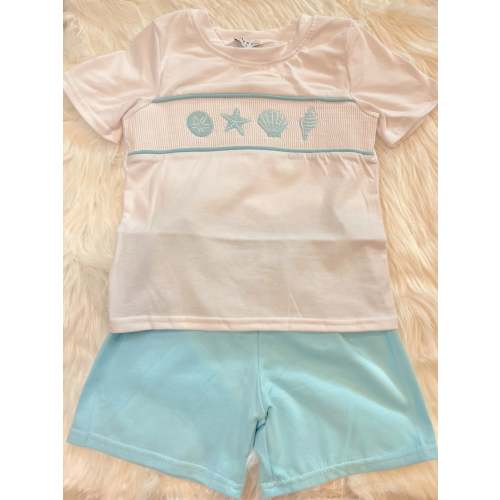 White Starfish Embroidery smocked set boys – Rooted In Grace Boutique