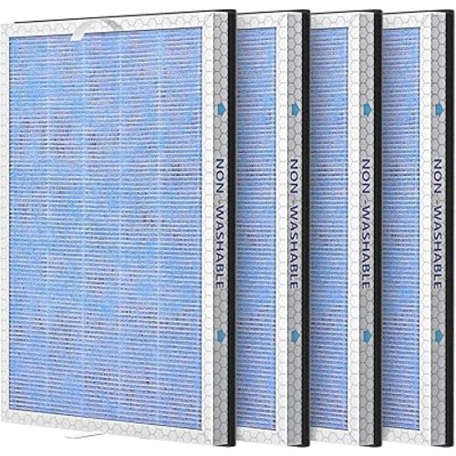 4 PACK MSA3/MSA3S HEPA Replacement Filter Compatible with Membrane Solutions MSA3 and MSA3S Device, 3-Stage HEPA Filter, 4 Pack