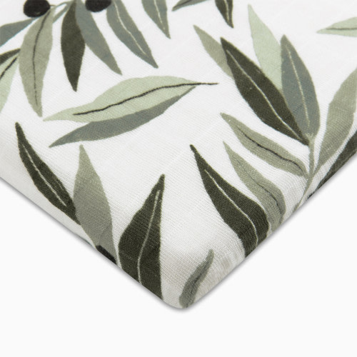 babyletto All-Stages Bassinet Sheet - Olive Branches