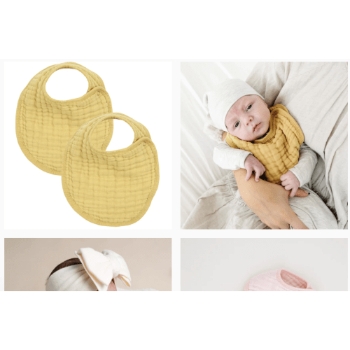 Cloud Muslin™ Bib 2 Pack - Honey