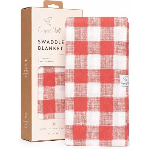 Copper Pearl Swaddle Blankets for Newborns | Soft Stretchy Receiving Blankets for Boys and Girls | Large 46 x 46 Inch Baby Blankets | Lightweight and Breathable Swaddles | Ralphie