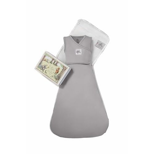 The Ollie World Alphie Sleep Pouch, Made from Custom Patented Moisture-Wicking Fabric, 2-Way Zipper, Sleep Sack, Wearable Blanket, Swaddle Transition, 4-12 Months (Stone, Owl (12-25 lbs))