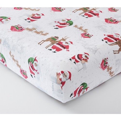 Heritage Santa Organic Crib Fitted Sheet