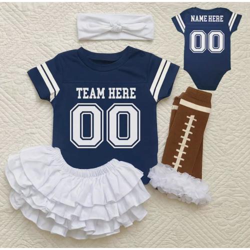 Girls Football Uniform Jersey | Choose Any Team | Football Outfit Bodysuit | 9 Colors | Free Personalization