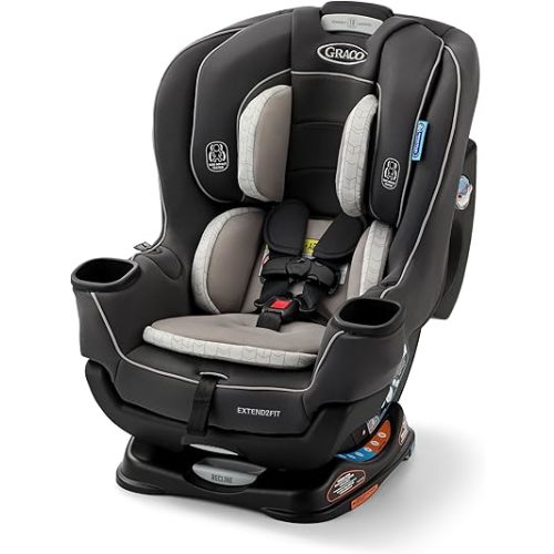 Graco Extend2Fit Convertible Baby Car Seat, Rear and Forward Facing, Adjustable Extension Panel for Extra Legroom, Redmond