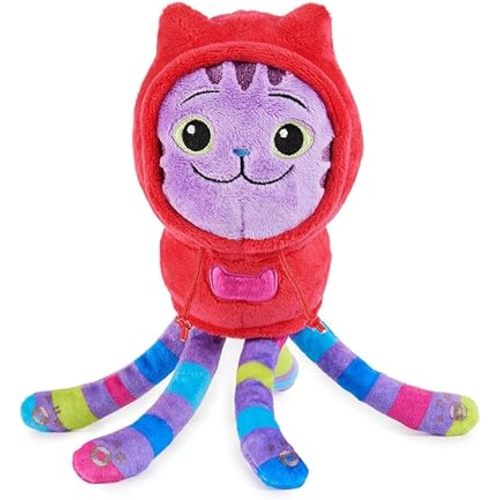 Gabby's Dollhouse: Purr-ific Plush - DJ Catnip, Kids Toys for Ages 3 and up, 10 inches