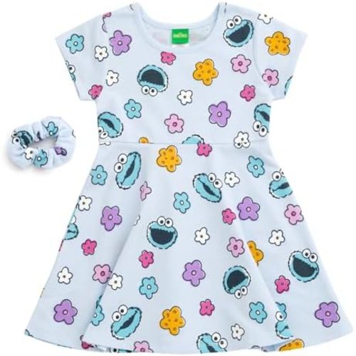 Sesame Street Dress and Scrunchie Infant to Little Kid Sizes (12 Months - 7-8)