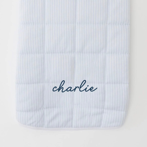 Tummy Time Mat - Blue Stripe