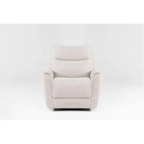 Nelson Beige Fabric 37" Manual Swivel Recliner