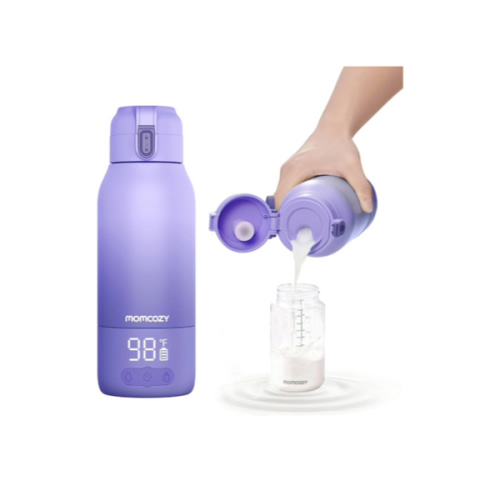 Momcozy Portable Milk Warmer for Travel – Dual Heating Modes for Breast Milk & Water, Portable Bottle Warmer with Fast Heating & Long Battery Life, 17 Ounces Large Capacity to Meet Your All-Day Needs