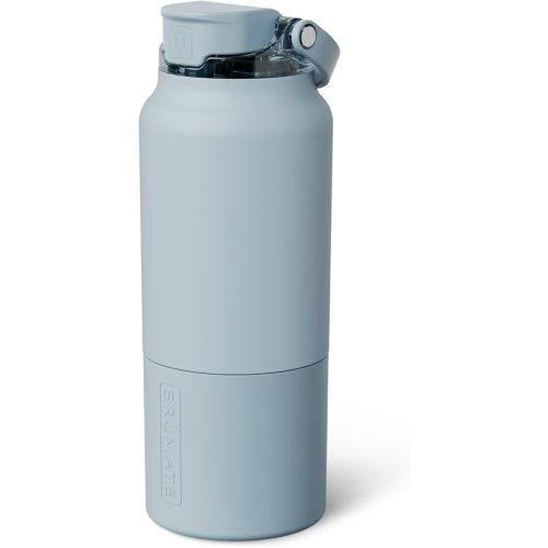 BrüMate Rise 35oz Water Bottle With 100% Leakproof Covered Silicone Straw | Insulated Stainless Steel Water Bottle With Removable Straw | Fast Flow | Soft Sip Silicone Spout | BPA-Free (Mist)