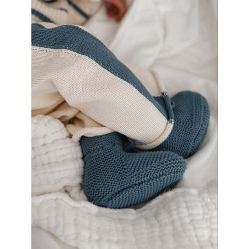 Sock Booties - Denim Blue