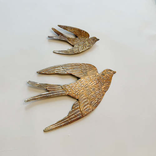 Ornate Brass Bird Wall Art / Ornament – Wildfire Hygge Goods