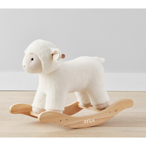 Lamb Critter Plush Nursery Rocker