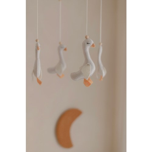 Baby mobile- Goose mobile- Baby girl mobile- Geese Nursery baby mobile- Baby shower gift- Newborn gift- Duck Duck Goose decor- Baby boy gift