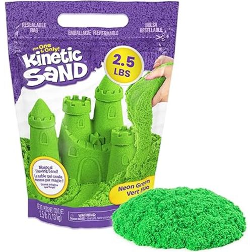 Kinetic Sand 2.5lb Green Amazon Exclusive, Moldable Sensory Toys, Ages 3+