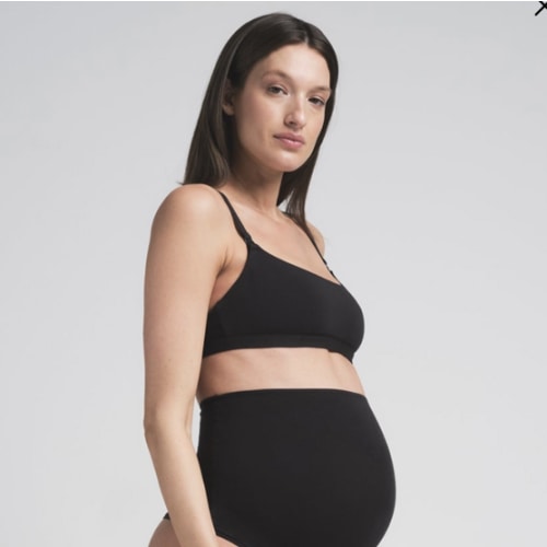 COTTON JERSEY MATERNITY NURSING SCOOP BRALETTE | SOOT | SKIMS