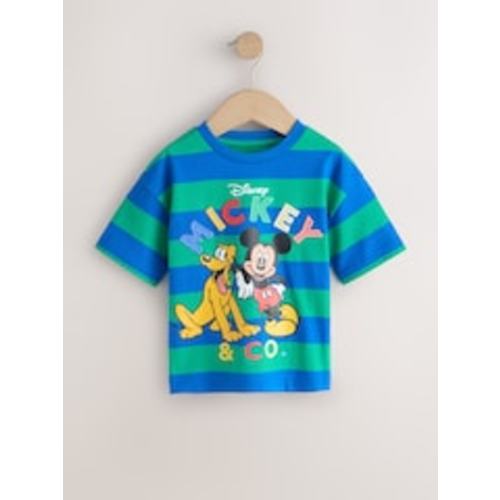Buy Blue/Green Mickey Mouse Short Sleeve T-Shirt (3mths-8yrs) from Next USA