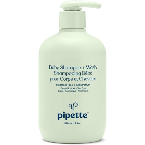 Baby Shampoo + Wash, 100% Plant-Derived Squalane and Free of Synthetic Fragrances, Tear-Free Baby Bath Time, Vanilla + Ylang Ylang Aroma, 12-Fluid-Ounce