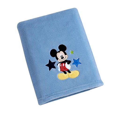 Disney Mickey Mouse Baby Blanket, Blue 30" x 40"