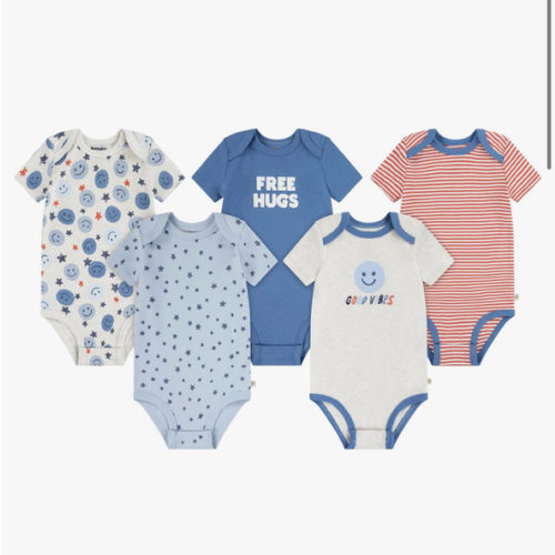 HUGGIES unisex-baby 5-pack Everyday Bodysuit
