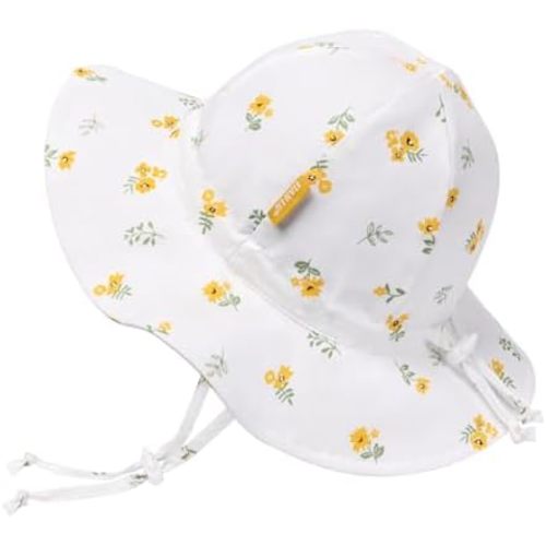 Baby Girl Sun Hat with UPF 50+ Outdoor Adjustable Toddler Beach Hat with Wide Brim Bucket Hats for Kids