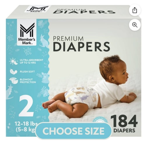 Member's Mark Premium Baby Diapers, Sizes: Newborn - 7 - Sam's Club