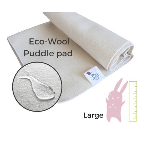 Organic Wool Mattress Protector - Large (75x100cm) | Toddler Bed Pad, Play Mat, Puddle Pad