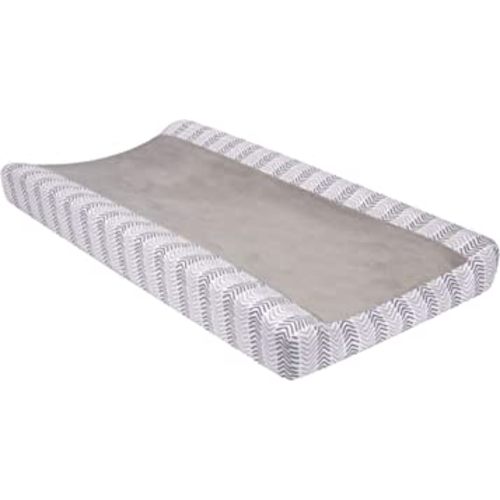 Lambs & Ivy Woodland Forest Gray Chevron Changing Pad Cover