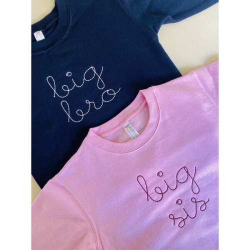 Big Bro Classic Crewneck Fleece, Navy - juju + stitch | Maisonette