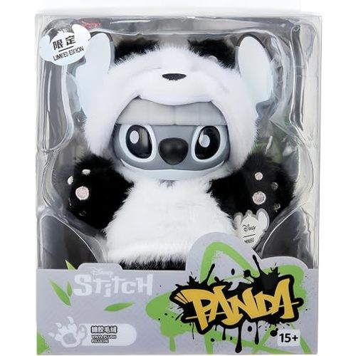 MINISO Disney Stitch GenZ Street Series Collector's Edition, Panda Clothes Collection Pendant Figure Bag Charm Collectible Toy for Home Decor Birthday Gifts