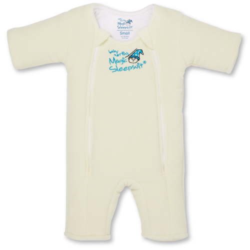 Baby Merlin's Magic Merlin Sleepsuit - Microfleece Baby Transition Swaddle - Sleep Suit - Infants 3-6 Months and 6-9 Months Cream
