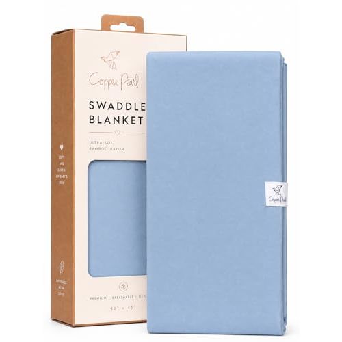 Copper Pearl Swaddle Blankets for Newborns | Soft Stretchy Receiving Blankets for Boys and Girls | Large 46 x 46 Inch Baby Blankets | Lightweight and Breathable Swaddles | Robin