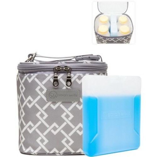 Sarah Wells Cold Gold Breastmilk Cooler – Insulated Milk Storage & Ice Pack – Machine Washable for Moms Gray