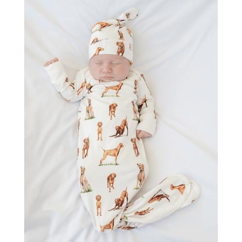 Vizsla Newborn Gown and Hat