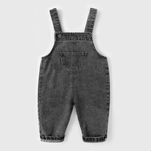Bnwani Jean Overalls for Boys Jeans for Boys Outdoor Stylish Cute Denim Pants Black 3-6 Months