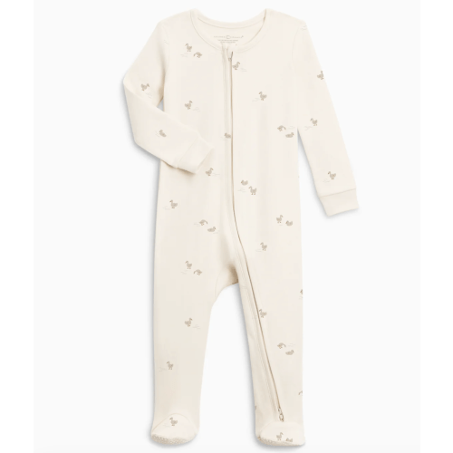 Peyton Zipper Sleeper - NB size duck print