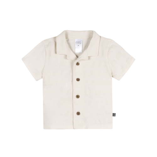 Modern Moments by Gerber Baby and Toddler Boy Organic Button Up Collar Top, Sizes 0/3 Months - 5T