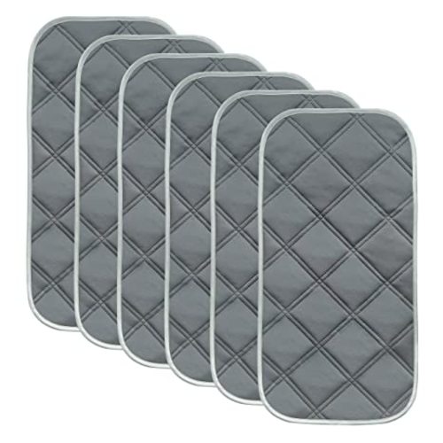 Sunny zzzZZ 6 Pack Baby Waterproof Changing Pad Liners - Quilted Thicker Ultra Soft Changing Table Cover Liners - Durable & Easy to Clean - Grey - 23" x 11"