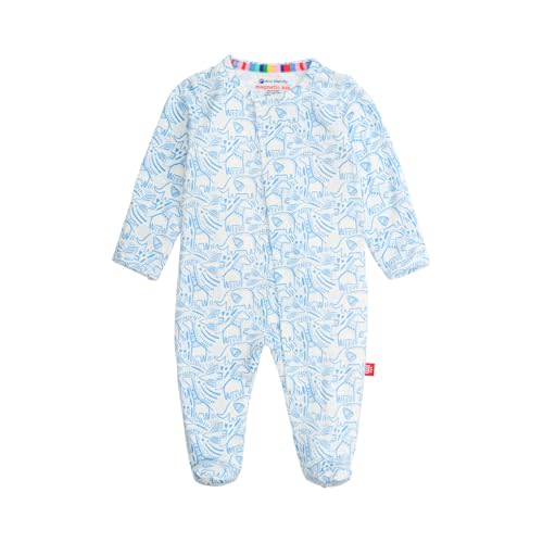 Magnetic Me Boys Modal Magnetic Baby Footie Pajamas | Silky Soft Modal Fabric | Baby Sleepers Available in Sizes PRE - 24M