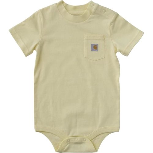 Carhartt Unisex Baby, Short-sleeve Bodysuit Pocket T-shirt | Cotton Jersey | Rib-Knit Crewneck Holds Its Shape Throughout | All-Day Comfort