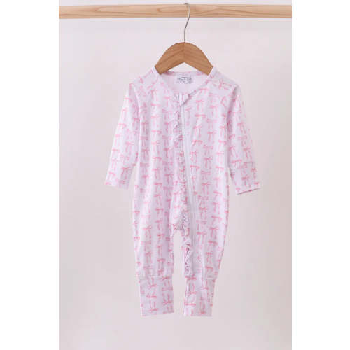 Tiny Bow Delight Bamboo Romper – Lizbets Luxury