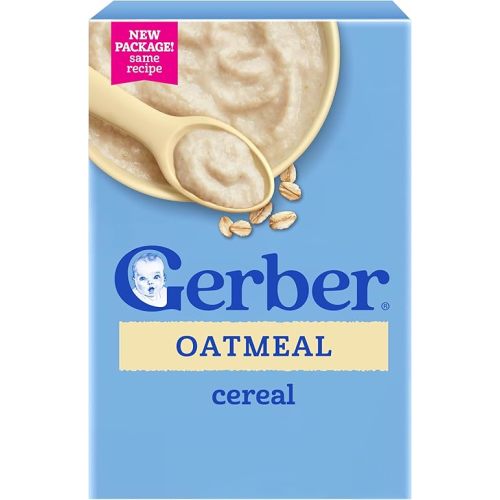 GERBER CEREAL FOR BABY GRAIN AND GROW 1st Foods Non GMO Oatmeal 4x16oz